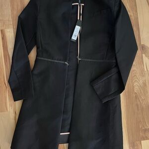 BCBGMaxAzria Black Coat with Pink Trim